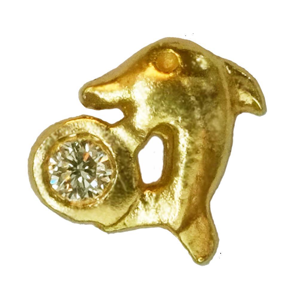 Dolphin W. Diamond Tooth Gem