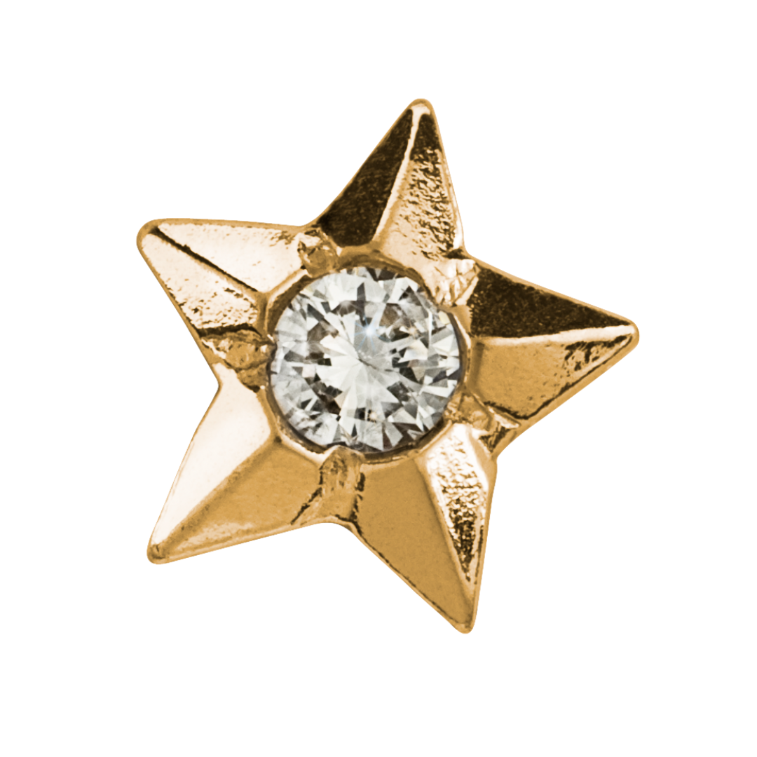 Estrella con diamante 0.01 ct