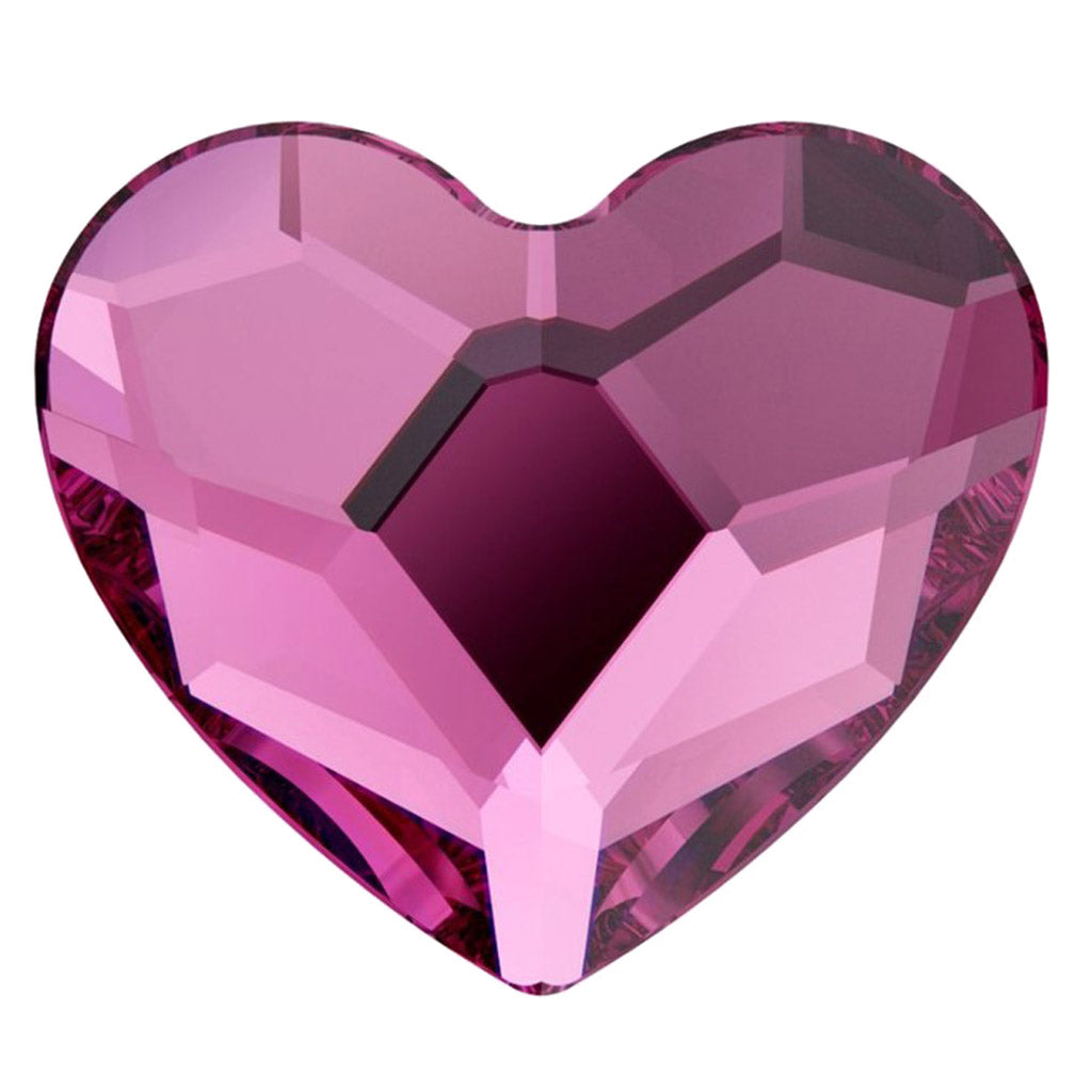 Crystal Heart Fuchsia 3.6 Mm 3-Pack Tooth Crystal