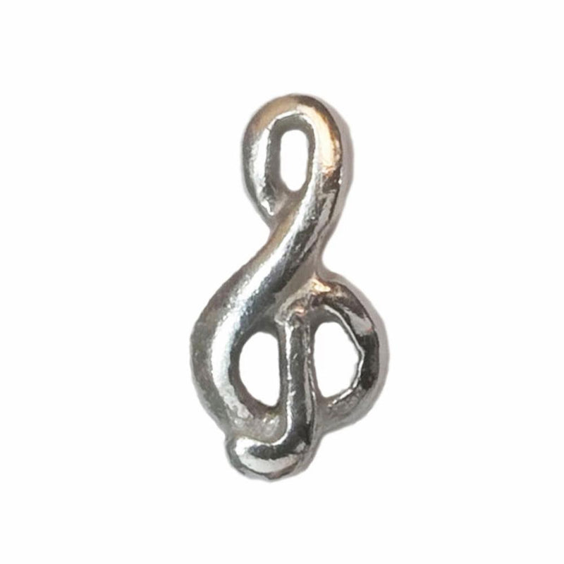 Treble Clef White Gold Tooth Gem